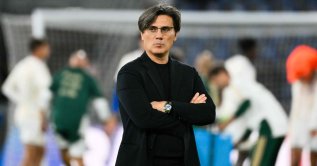 Türkiye's coach Vincenzo Montella looks on during the warm up prior the UEFA Nations League football match (League A day 4, Group A1) between Italy and Türkiye at the Renato Dall'Ara Stadium in Bologna on Oct. 5, 2026. (AFP File Photo)