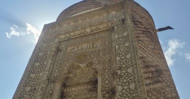 An exterior view of the 800-year-old Se Gonbad mausoleum, Urmia, Iran, Oct. 8, 2026. (AA Photo)