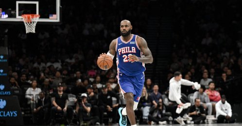 Philadelphia 76ers' LeBron James during the first half against the Brooklyn Nets at Barclays Center, Brooklyn, U.S., Oct. 8, 2026. (Reuters Photo)