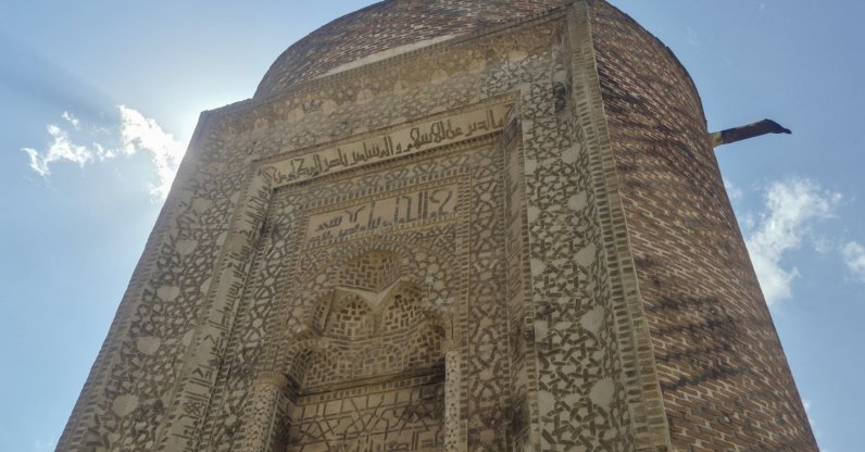 An exterior view of the 800-year-old Se Gonbad mausoleum, Urmia, Iran, Oct. 8, 2026. (AA Photo)