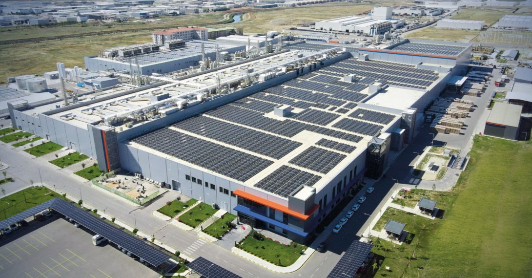 This undated photo shows Kalyon PV's integrated solar panel manufacturing facility in Ankara, Türkiye. (Courtesy of Kalyon PV)
