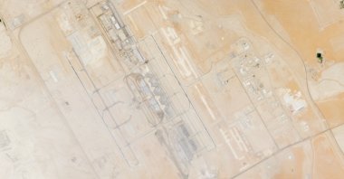 A satellite image of King Khalid Airport, the day after Yemen's Iran-backed Houthis said they attacked the airport, in Riyadh, Saudi Arabia, Oct. 11, 2026. (Reuters Photo)