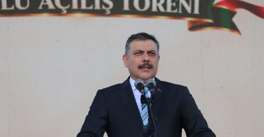Interior Minister Mustafa Çiftçi speaks at an event, Kırşehir, central Türkiye, Oct. 10, 2026. (DHA Photo)