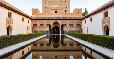 The Court of Myrtles in the Nasrid Palace of the Alhambra, Granada, Spain. (Shutterstock Photo)
