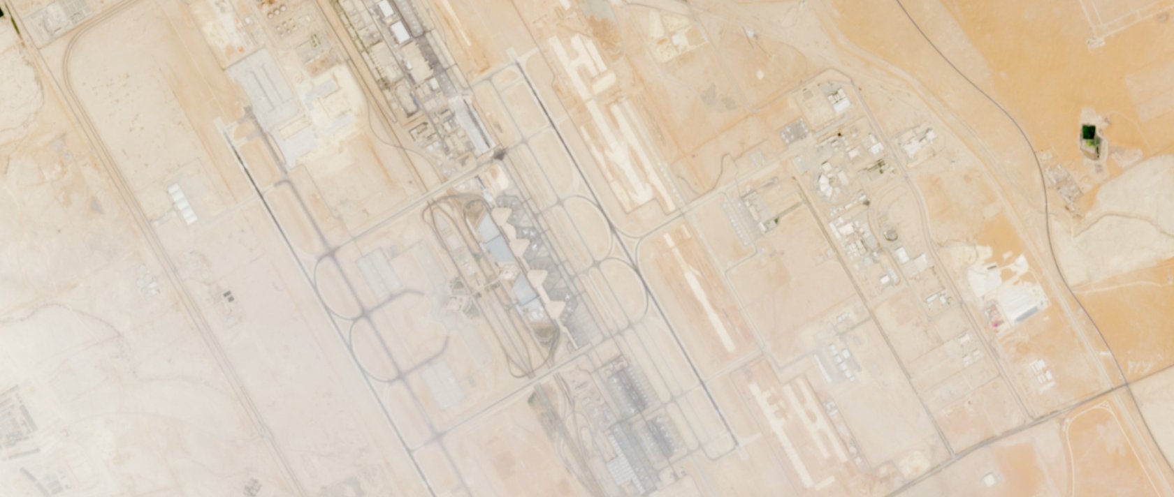A satellite image of King Khalid Airport, the day after Yemen's Iran-backed Houthis said they attacked the airport, in Riyadh, Saudi Arabia, Oct. 11, 2026. (Reuters Photo)