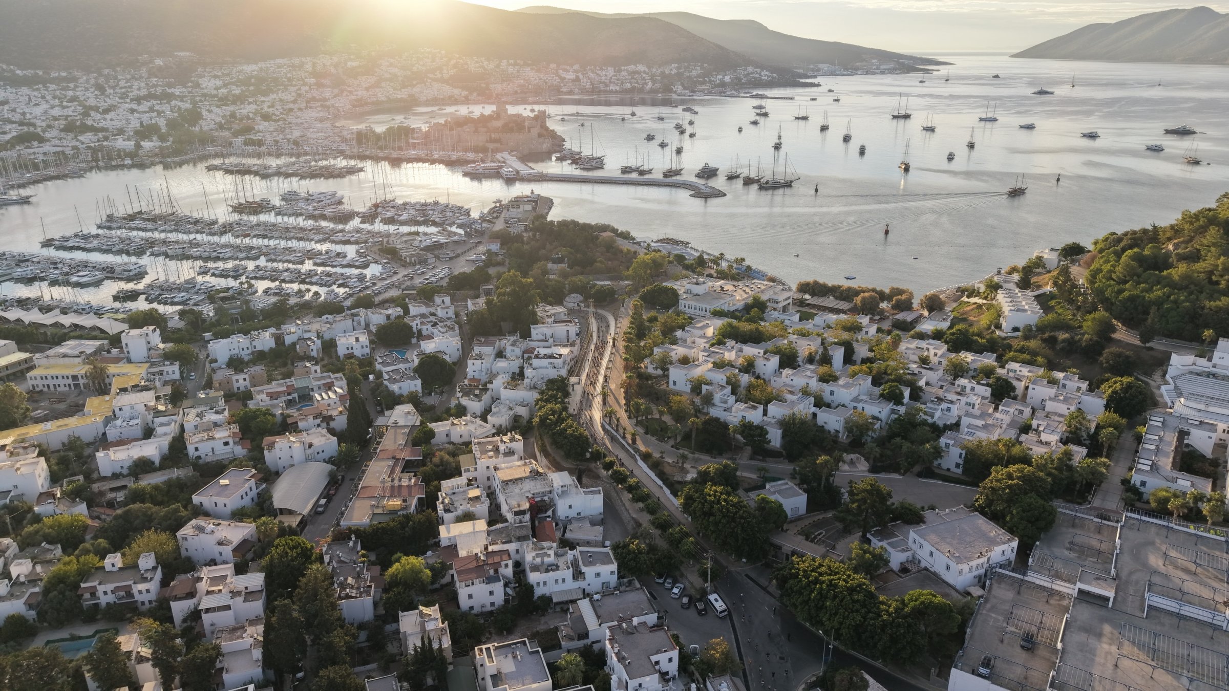 An aerial view of Bodrum, Muğla, Türkiye. (AA Photo)