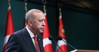 President Recep Tayyip Erdoğan speaks after the Cabinet meeting, Ankara, Türkiye, Oct. 12, 2026. (AA Photo)
