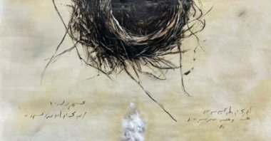 Haydar Lale’s “Untitled,” oil on paper, 70 x 100 centimeters, 2025. (Photo courtesy of Uğurcan Kaçmaz)