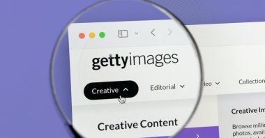 Getty Images webpage is displayed in Ostersund, Sweden, May 3, 2025. (Shutterstock Photo)