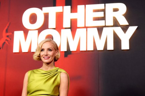 Cast member Jessica Chastain attends a fan screening of the film "Other Mommy," Universal City, California, U.S., Oct. 8, 2026. (Reuters Photo)