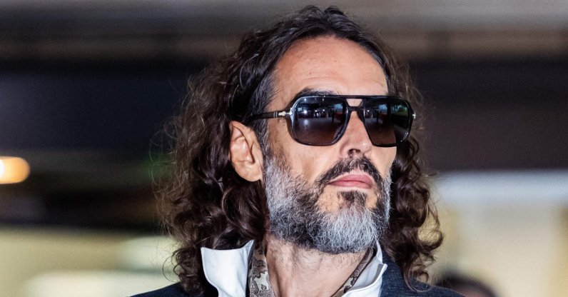 British comedian and actor Russell Brand leaves Southwark Crown Court after pleading not guilty to three charges of rape, indecent assault and three counts of sexual assault, London, U.K., Oct. 12, 2026. (AFP Photo)