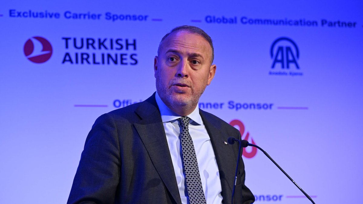 Palestinian Ambassador to the U.K. Husam Zomlot speaks at an event in London, U.K., Oct. 11, 2026. (AA Photo)