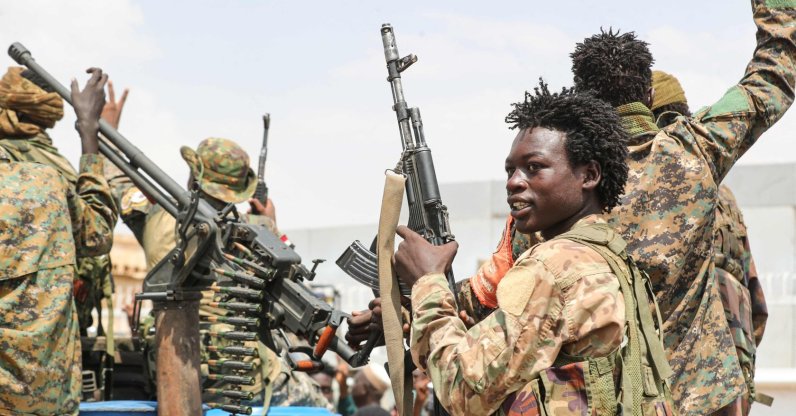 Soldiers are seen at Khartoum International Airport in Khartoum, Sudan, Oct. 3, 2026. (AFP Photo)