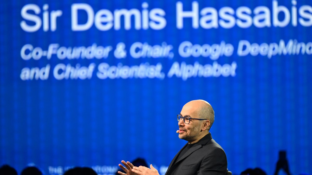 Demis Hassabis, co-founder and chair of Google DeepMind, at the International AI Summit, the Royal Dublin Society (RDS), Dublin, Ireland, Oct. 14, 2026. (EPA Photo)