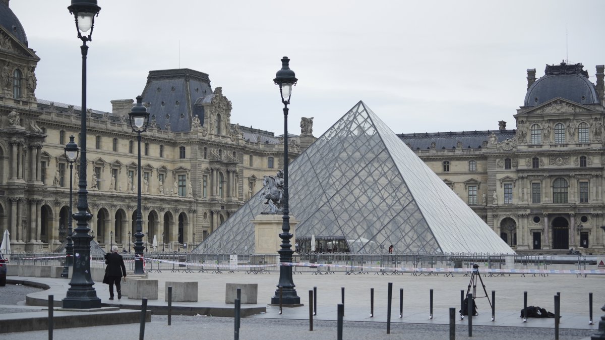 An exterior view of the Louvre Museum, Paris, France, Oct. 19, 2025. (Getty Images Photo)