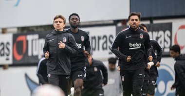 Beşiktaş players train ahead of the UEFA  Europa League match against Hoffenheim at the Nevzat Demir Training facilities, Istanbul, Türkiye, Oct. 14, 2026. (AA Photo)