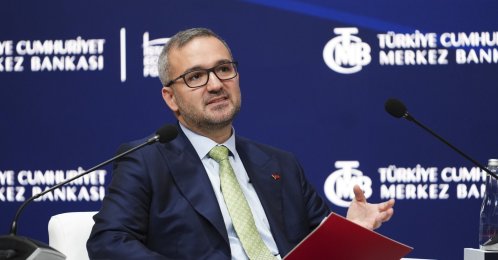 Central Bank of the Republic of Türkiye (CBRT) Governor Fatih Karahan speaks during the Istanbul Economic Forum, Istanbul, Türkiye, Oct. 8, 2026. (AA Photo)