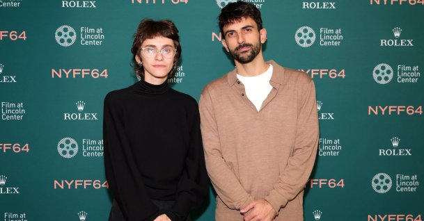 Rachel Szor (L) and Yuval Abraham attend the "NAZA" premiere during the 64th New York Film Festival, New York City, U.S., Sept. 26, 2026. (Getty Images Photo)