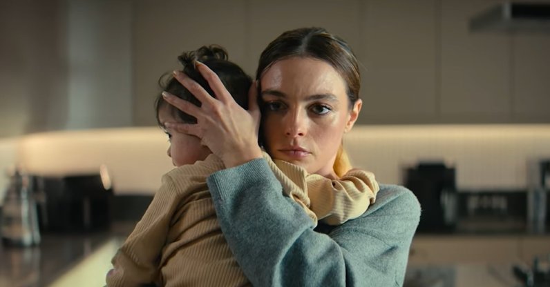 A screenshot from the "Not a Stranger" trailer.
