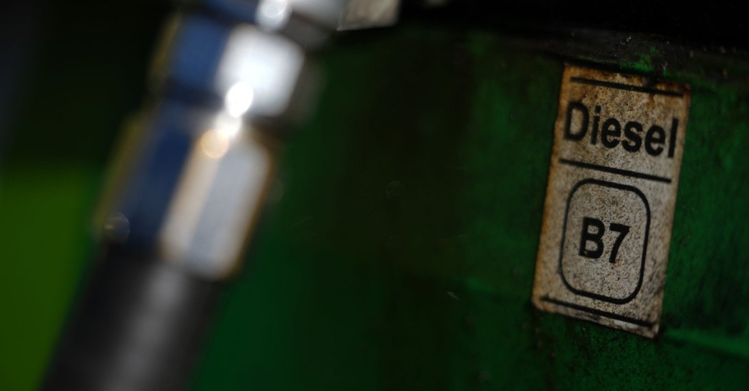 A B7 label is pictured on a diesel fuel pump at a BP petrol station in Tunbridge Wells, Kent, U.K., Oct. 13, 2026. 