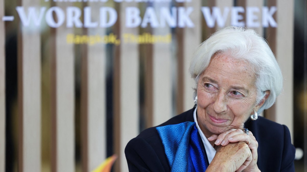 European Central Bank President Christine Lagarde looks on as she delivers remarks on the euro's digital future at the IMF/World Bank 2026 Annual Meetings at Queen Sirikit National Convention Center (QSNCC) in Bangkok, Thailand, Oct. 14, 2026. (Reuters Photo)