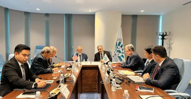 Participants attend a meeting at the D-8 Secretariat in Istanbul, Oct. 15, 2026. (D-8 Handout)