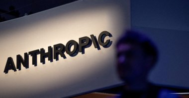 An Anthropic logo is displayed at Moscone Center during the Dreamforce 2026 technology summit in San Francisco, California, U.S., Sept. 17, 2026. (Reuters Photo)
