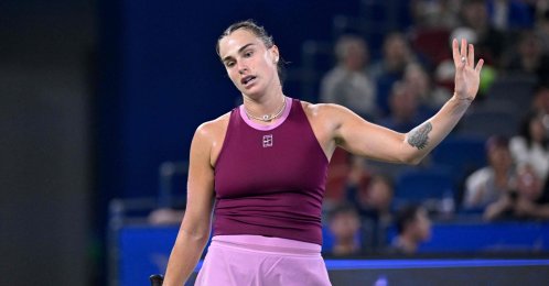 Aryna Sabalenka reacts after a point against Ann Li during their women's singles match at the Wuhan Open tennis tournament, Wuhan, China, Oct. 14, 2026. (AFP Photo)