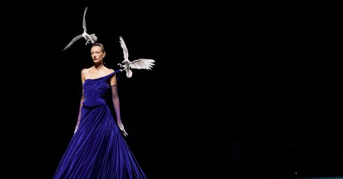 A model walks the runway during the Robert Wun Haute Couture Fall/Winter 2026/2027 show as part of Paris Fashion Week, Paris, France, July 8, 2026. (Getty Images Photo)