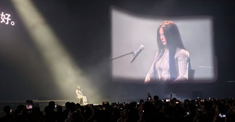 Digital virtual idol Yuri performs alongside embodied intelligent humanoid robots, bionic humans and human singers in an AI concert during the Inclusion Conference, Shanghai, China, Sept. 11, 2026. (Getty Images Photo)
