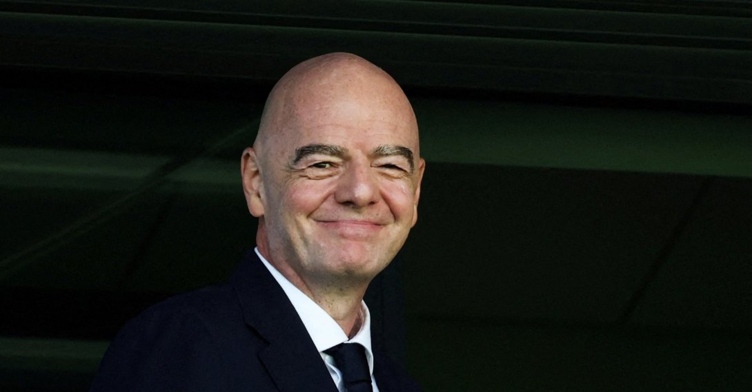 FIFA President Gianni Infantino reacts inside the stadium before the FIFA Under-20 Women's World Cup Group A match between Poland and Argentina at the Arena Katowice in Katowice, Poland, Sept. 5, 2026. (Reuters Photo)