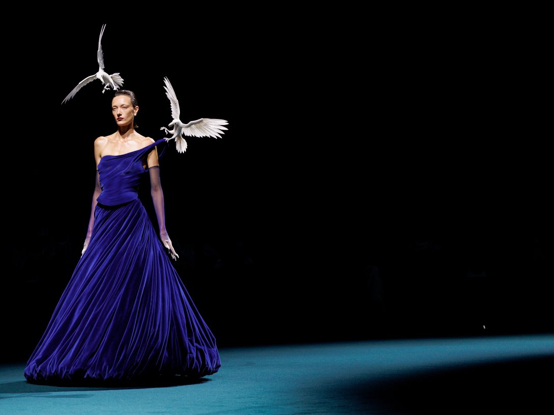 A model walks the runway during the Robert Wun Haute Couture Fall/Winter 2026/2027 show as part of Paris Fashion Week, Paris, France, July 8, 2026. (Getty Images Photo)