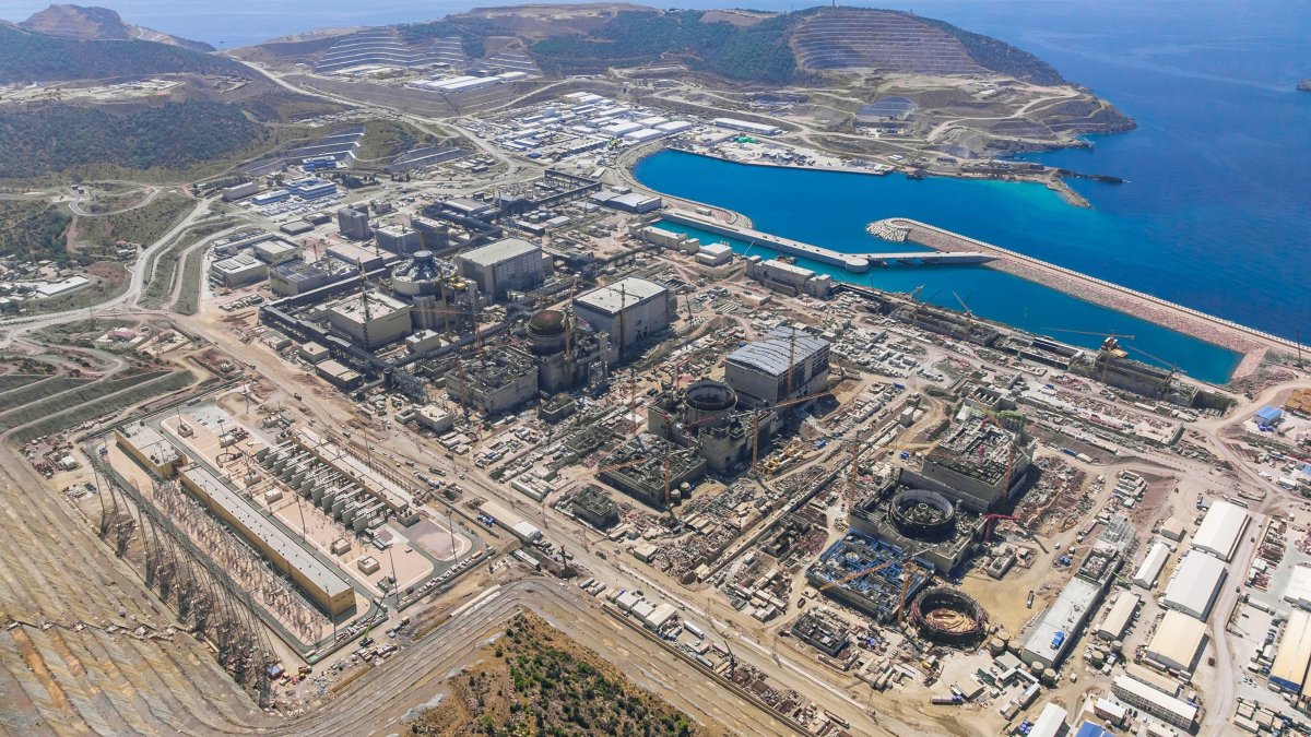 The construction site of the Akkuyu nuclear power plant in Mersin, southern Türkiye, Aug. 3, 2026. (DHA Photo)