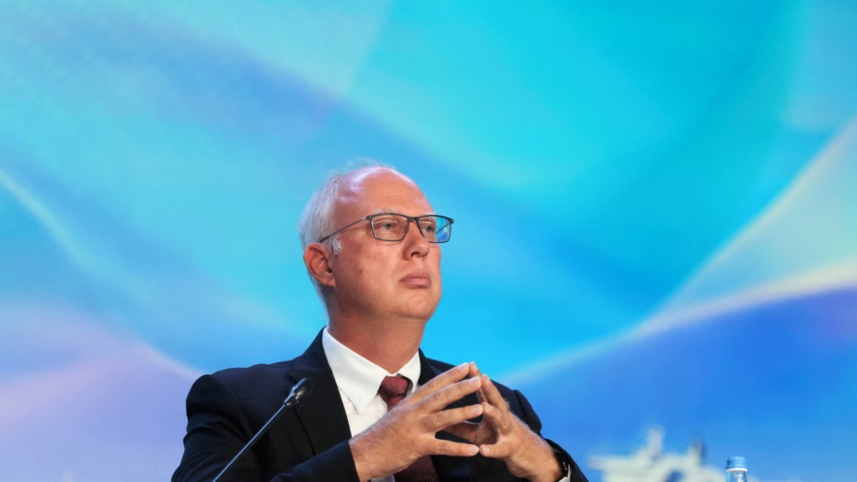 Russian presidential envoy Kirill Dmitriev attends the plenary session of the Russian Energy Week international forum in Moscow, Russia, Oct. 16, 2026. (Reuters Photo)