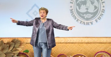 Kristalina Georgieva, managing director of the IMF, attends the Annual Meetings Plenary for the IMF/World Bank 2026 Annual Meetings at Queen Sirikit National Convention Center (QSNCC) in Bangkok, Thailand, Oct. 16, 2026. (Reuters Photo)