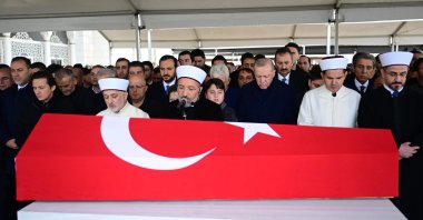 President Recep Tayyip Erdoğan attends the funeral of Üsküdar Acting Mayor Dündar Ziya Gültekin, who died in a traffic accident, Istanbul, Türkiye, Oct. 16, 2026. (AA Photo)
