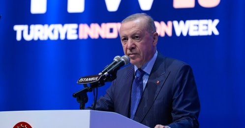 President Recep Tayyip Erdoğan delivers a speech at a program in Istanbul, Türkiye, Oct. 16, 2026. (AA Photo)