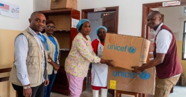 The Masiki Health Center receives UNICEF medicine kits for the protection of children and their mothers during the Ebola outbreak as aid authorities intensify efforts to contain a new Ebola outbreak involving the Bundibugyo strain, Butembo, DRC, Oct. 7, 2026. (Reuters Photo)