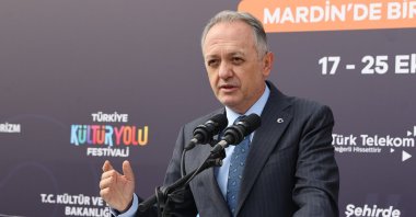 Türkiye’s Deputy Culture and Tourism Minister Gökhan Yazgı delivers a speech during the opening ceremony of the Mardin Culture Route Festival at the Sakıp Sabancı Mardin City Museum, Mardin, Türkiye, Oct. 17, 2026. (AA Photo)