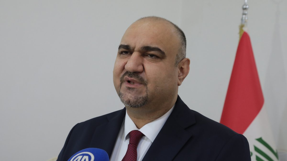 Mohammed Samaan Agha speaks to Anadolu Agency (AA) in an interview, Baghdad, Iraq, Oct. 16, 2026. (AA Photo)