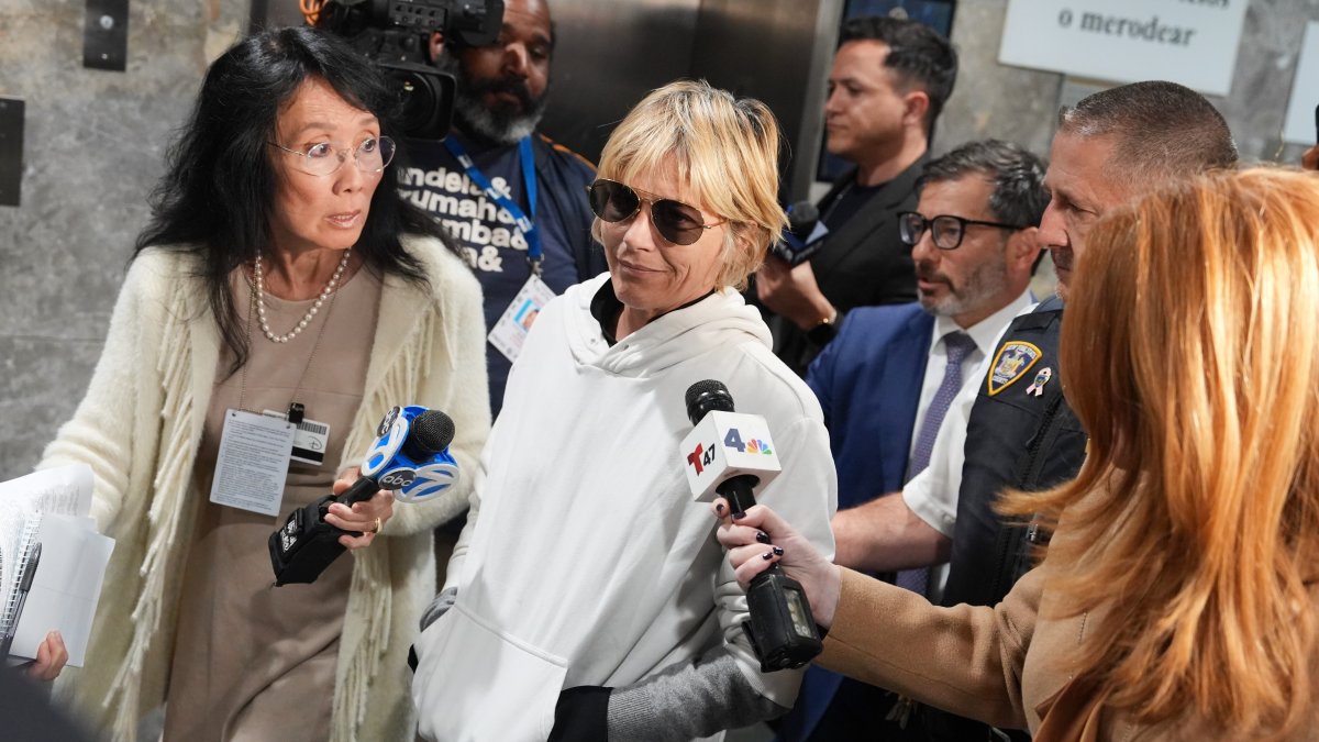 Selma Blair leaves court after her arraignment on charges of injuring two flight attendants during a cross-country flight, New York, U.S., Oct. 12, 2026. (AP Photo)