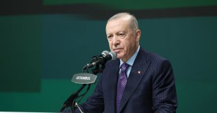 President Recep Tayyip Erdoğan addresses an event, Istanbul, Türkiye, Oct. 17, 2026. (AA Photo)