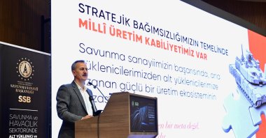 The head of the Presidency of Defense Industries (SSB), Haluk Görgün, speaks during a workshop, Bursa, northwestern Türkiye, Oct. 17, 2026. (AA Photo)
