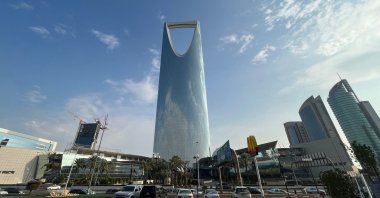 This file photo shows the Kingdom Centre tower in Riyadh, Saudi Arabia, Jan. 14, 2023. (AFP Photo)