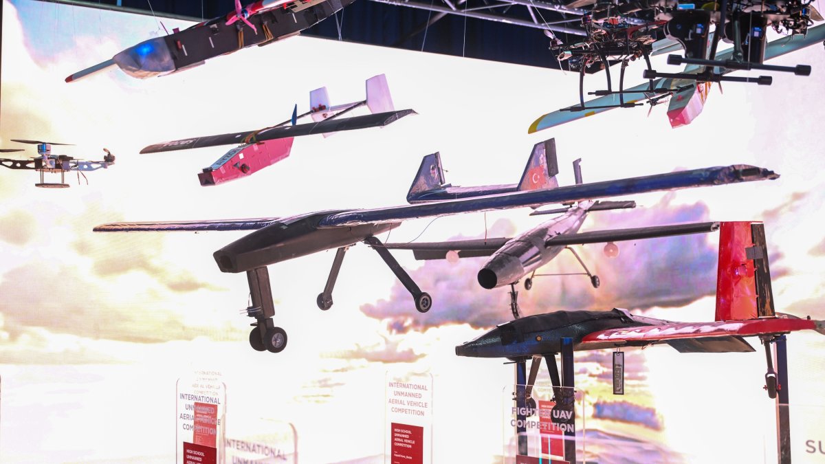 Aviation and space projects are displayed during the International Astronautical Congress 2026, Antalya, Türkiye, Oct. 6, 2026. (AA Photo)
