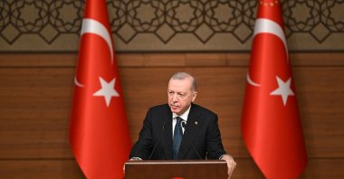 President Recep Tayyip Erdoğan speaks at the event, the Presidential Complex, Ankara, Türkiye, Oct. 19, 2026. (AA Photo)