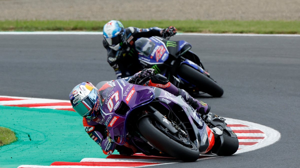 Prima Pramac Yamaha's Toprak Razgatlioglu in action during the Japanese Grand Prix race at Twin Ring Motegi, Motegi, Japan, Oct. 4, 2026. (Reuters Photo)