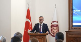 Communications Director Burhanettin Duran speaks at a conference at the Ankara Social Sciences University, Ankara, Oct. 14, 2026. (AA Photo)