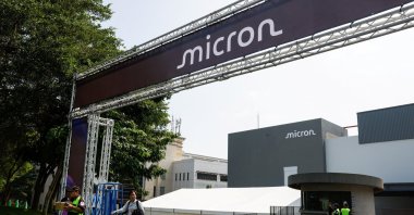 The newly opened Micron Advanced Assembly and Test Taiwan 2 (AATT2) facility in Taichung, Taiwan, Oct. 15, 2026. (Reuters Photo)