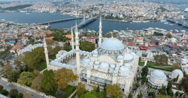 An aerial view of the Süleymaniye Mosque and Complex, Istanbul, Türkiye, Oct. 15, 2026. (AA Photo)